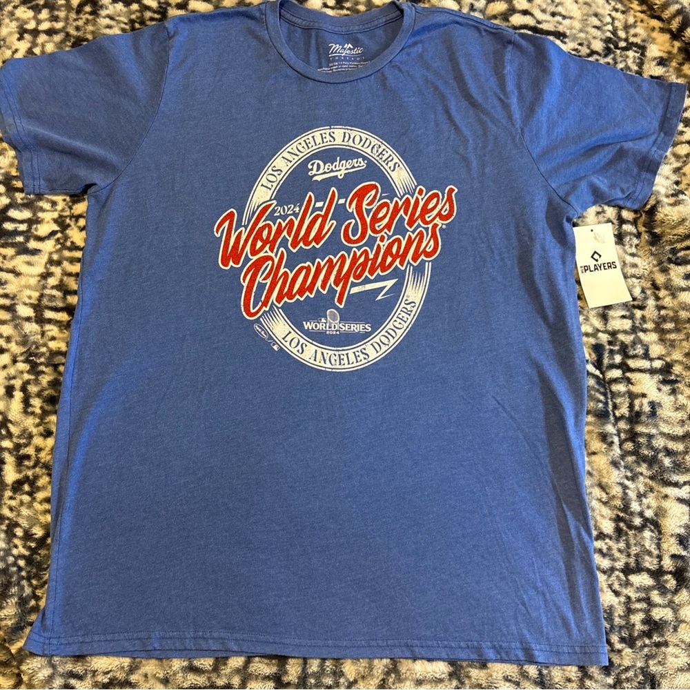 NEW Los Angeles 2024 World Series Champions Blue Short Sleeve Tee Men’s 3XL